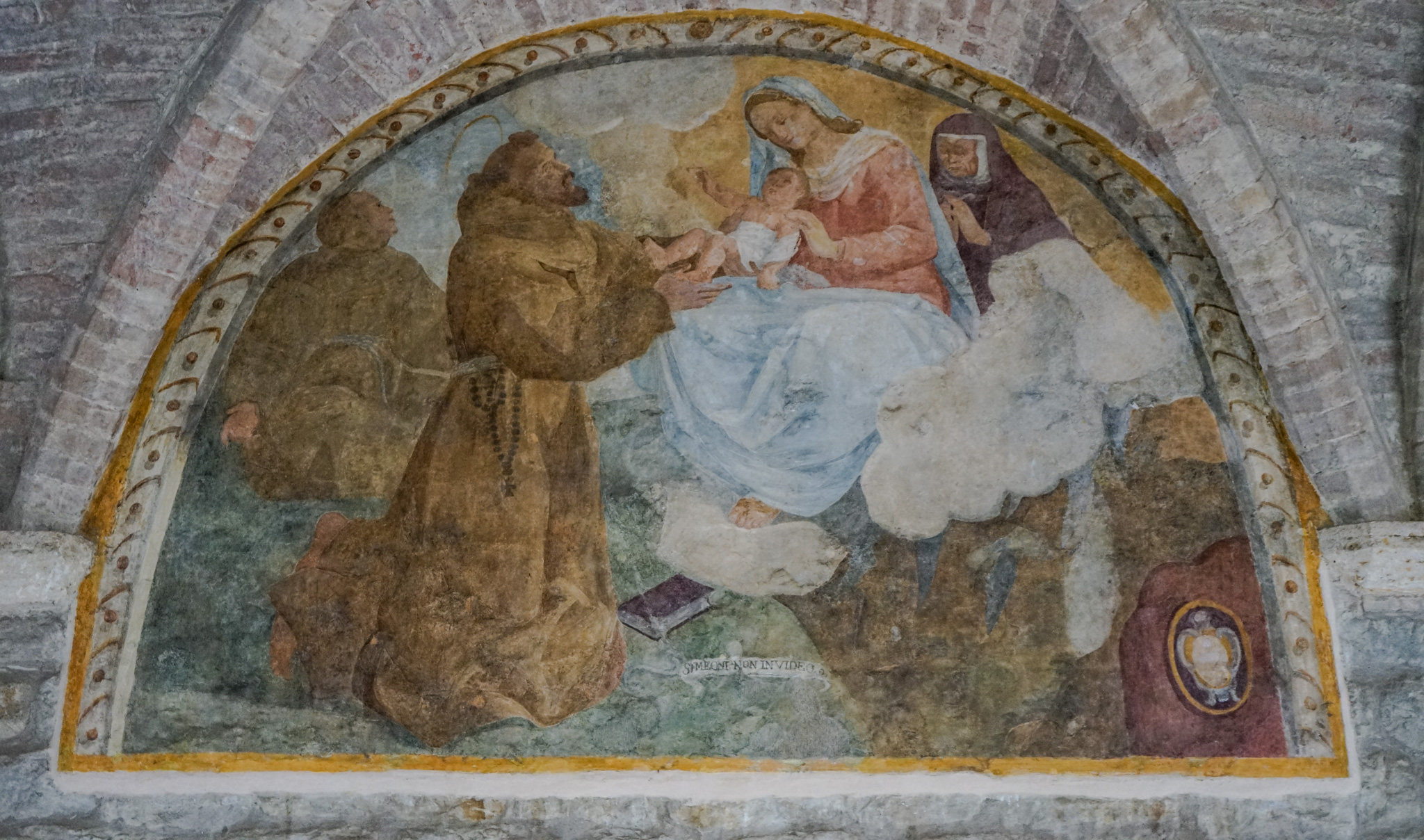 La Vergine Maria appare a san Francesco e gli dona il bambino Gesù